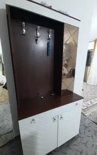 جا کفشی و آینه کنسول طلایی