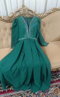 لباس مجلسی سبزپولداری