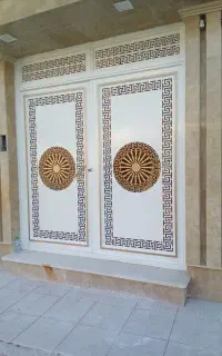 نقاشی درب پنجره و ساختمان