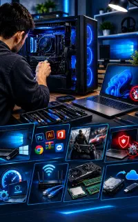تعمیرو نصب بازی و ویندوز کامپیوتر و لپتاپ (در محل)