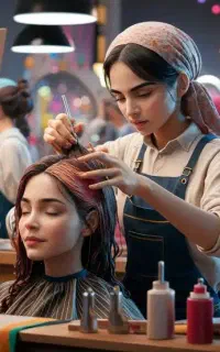 نیازمند مدل رنگ مو ساده