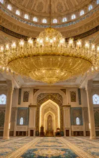 لوستر فلزی کریستالی صدر مدل کهکشان برای مسجد/تالار