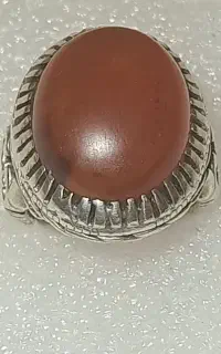انگشتر عقیق یمنی تراش دار