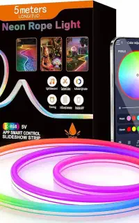 ریسه نئون فلکسی RGB-IC برنامه‌پذیر 5 متری