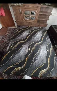 تخت دونفره تمیز کم اسفاده شده با تشک طبی