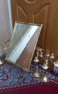 اینه شمعدان آنتیک برنج
