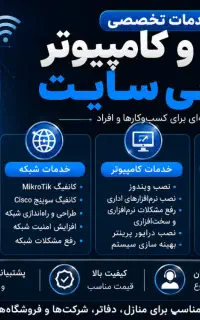 متخصص شبکه، میکروتیک و خدمات IT، طراحی سایت
