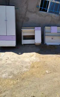 سه تیکه سرویس میز مطالعه کتابخانه وکمدلباس