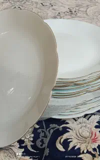 ۱۸عدد بشقاب آرکوپال لب طلایی  مناسب جهیزیه