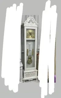 ساعت سفید ایستاده پاندول دار
