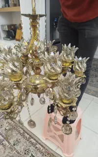 لوستر برنجی( برنز ) سالم و نو ۱۲ شاخه
