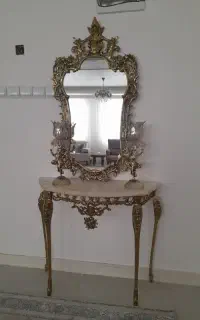 اینه شمعدان برنز