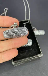 گردنبند منشور کوروش با زنجیر ویتالی ۶۰ سانت