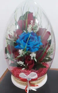 دسته گل . گوی شیشه ای