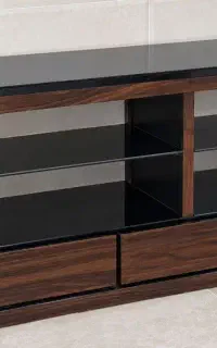 میز تلوزیون چوب و شیشه