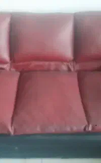 مبل هفت نفره چرم کاملا راحتی ۷ نفره و شزلون وپاف