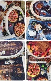 پادری آشپزخانه بیضی مستطیل دایره خالو