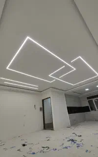 نصب لاین نوری هالوژن نور مخفی اسپیکر سقفی