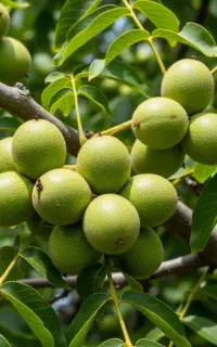 نهال گردو ژنوتیپ با خوشه‌های درشت و پربار در میناب