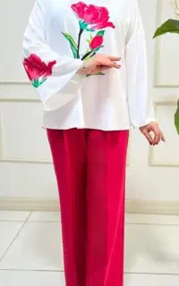 شومیز شلوار صورتی