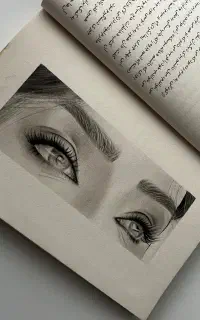 هدیه خاص نقاشی چشم پارتنرتون داخل کتاب چشم هایش