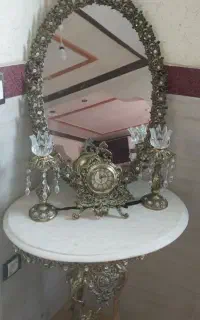 آینه وشمع دان قدیمی