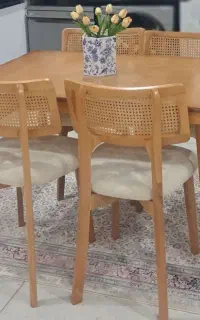 میز ناهار خوری حصیری 4 نفره