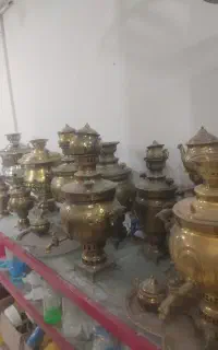 ۱۱عددسماورزغالی قدیمی عتیقه مهردار