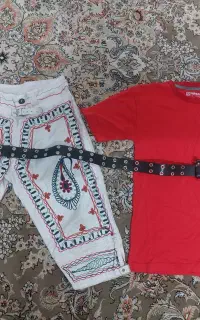 لباس شلوارتیشرت کمربندباستانی زورخانه نوسن۱۰-۱۲سال