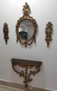آینه و شمعدان دکوراتیو