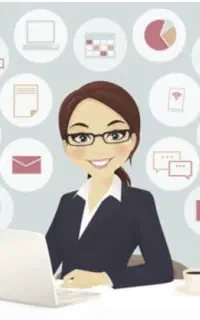 منشی خانم اشنا به کامپیوتر