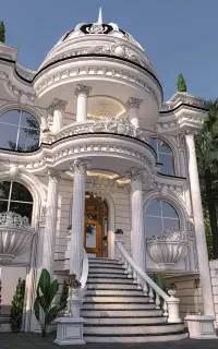 نما و پلان لوکس عمارت ویلایی و...