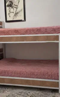 تخت فلزی دوطبقه همراه با محافظ