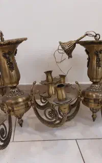 لوستر برنجی ۵ شاخه