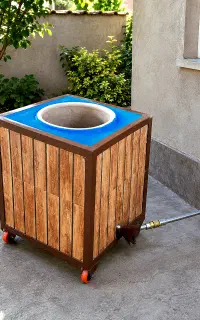 تنور سفال چرخدار