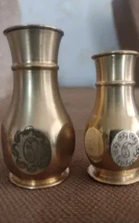 نمکدان برنجی فاخرطرحداربوته جیغه