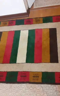 قالیچه دستی پشم اهو در حد نو