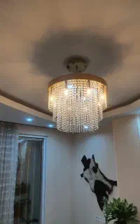 لوستر پایه طلایی