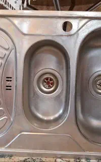 سینک دو قلو ظرفشویی توکار کارکرده