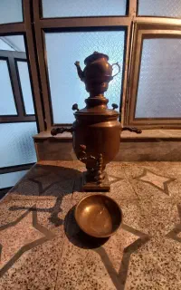 سرویس سماور قوری ولگن برنجی