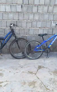 دو عدد دو چرخه ۲۴و۲۶ با رنگ سیاه و آبی