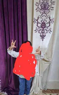 پرده والان بنفش