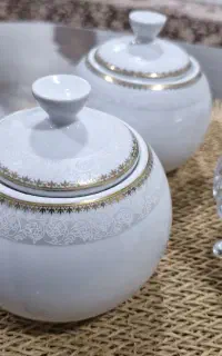 قندان چینی و کریستال