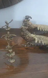 جا کلیدی ، ۶ عدد رقصنده ،دو عدد پرنده برنز اصل