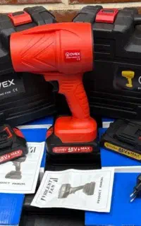 جت فن صنعتی دو باتری دکمه فشاری گازی ovex