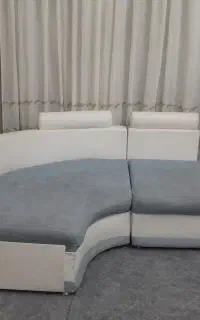 دو عدد مبل راحتی پازلی (سفید و آبی)