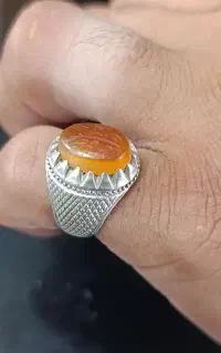 انگشتر عقیق سه پوسته اصالت دار
