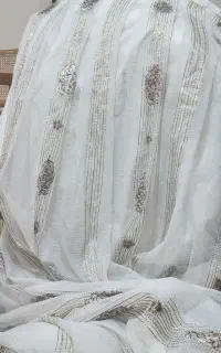 پرده حریر طرح دار کاملا نو