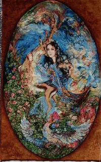 تابلو فرش برجسته دست بافت طرح دایره هستی