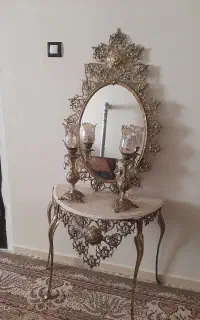 میز آینه برنجی